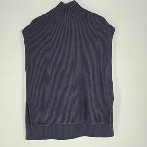 & Other Stories Blue Sleeveless Knit Turtleneck Pullover Vest Size XS